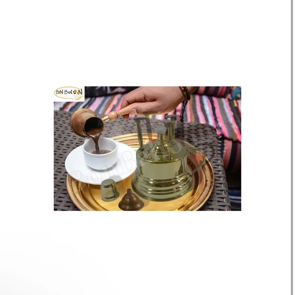 Al‎ Bramony Brass Greek Turkish Coffee Maker Burner Table Top Tabletop - Picture 4 of 8